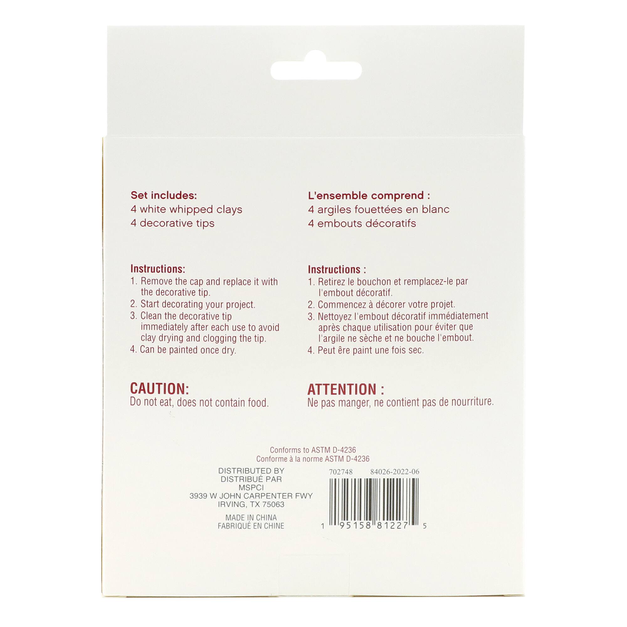 6 Pack: White Whipped Clay Kit by Craft Smart®